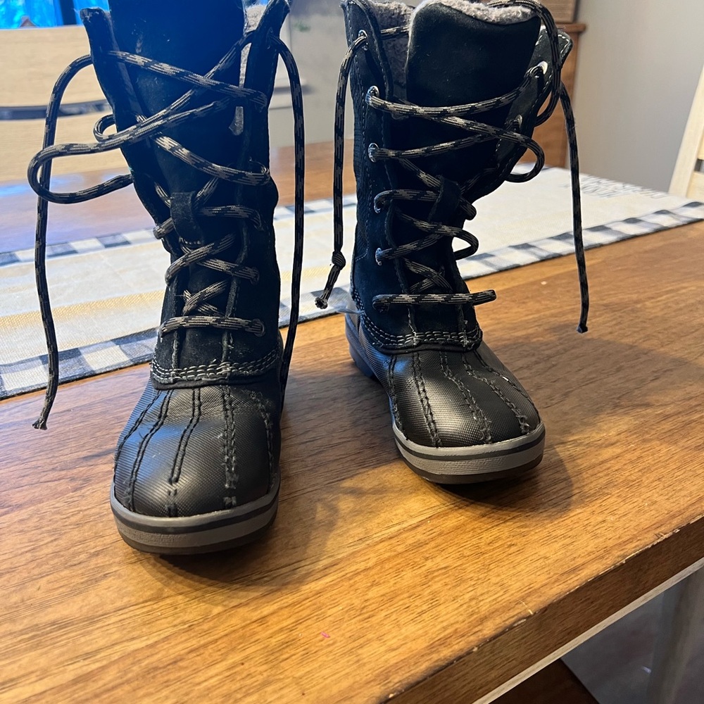L.L. Bean Black and Gray Kids Boots